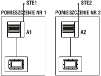 Z zewnętrznymi czujnikami temperatury STE1 i STE2 (opcja).
