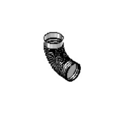 Kolano 90° jednościenne ze stali nierdzewnej, element komina